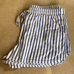 Striped drawstring shorts
